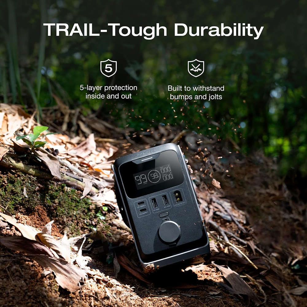 Statie de incarcare ECOFLOW Trail300, 288Wh, 300W, negru