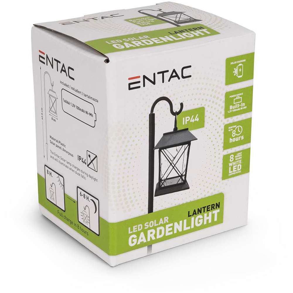Lampa solara ENTAC EGSL-P8LM-42.5, LED, plastic, negru