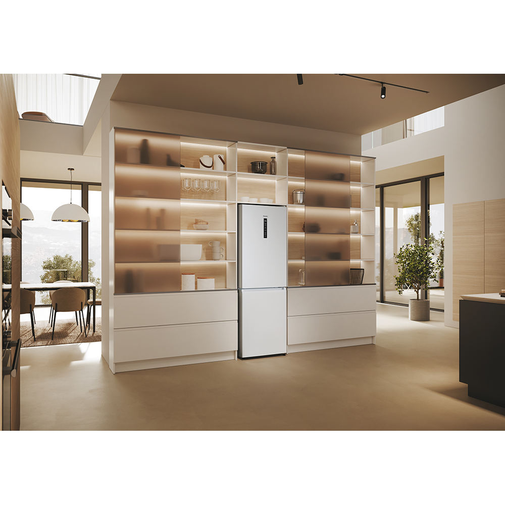 Combina frigorifica HAIER EHD3PWDNPW186, No Frost, 352 l, H 185 cm, Clasa D, Wi-Fi, alb