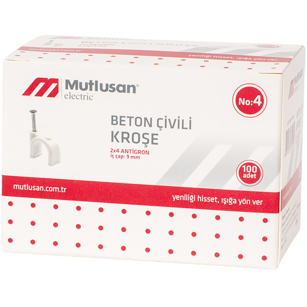 Brida cablu electric MUTLUSAN, Nr4, ABS, alb, 100buc
