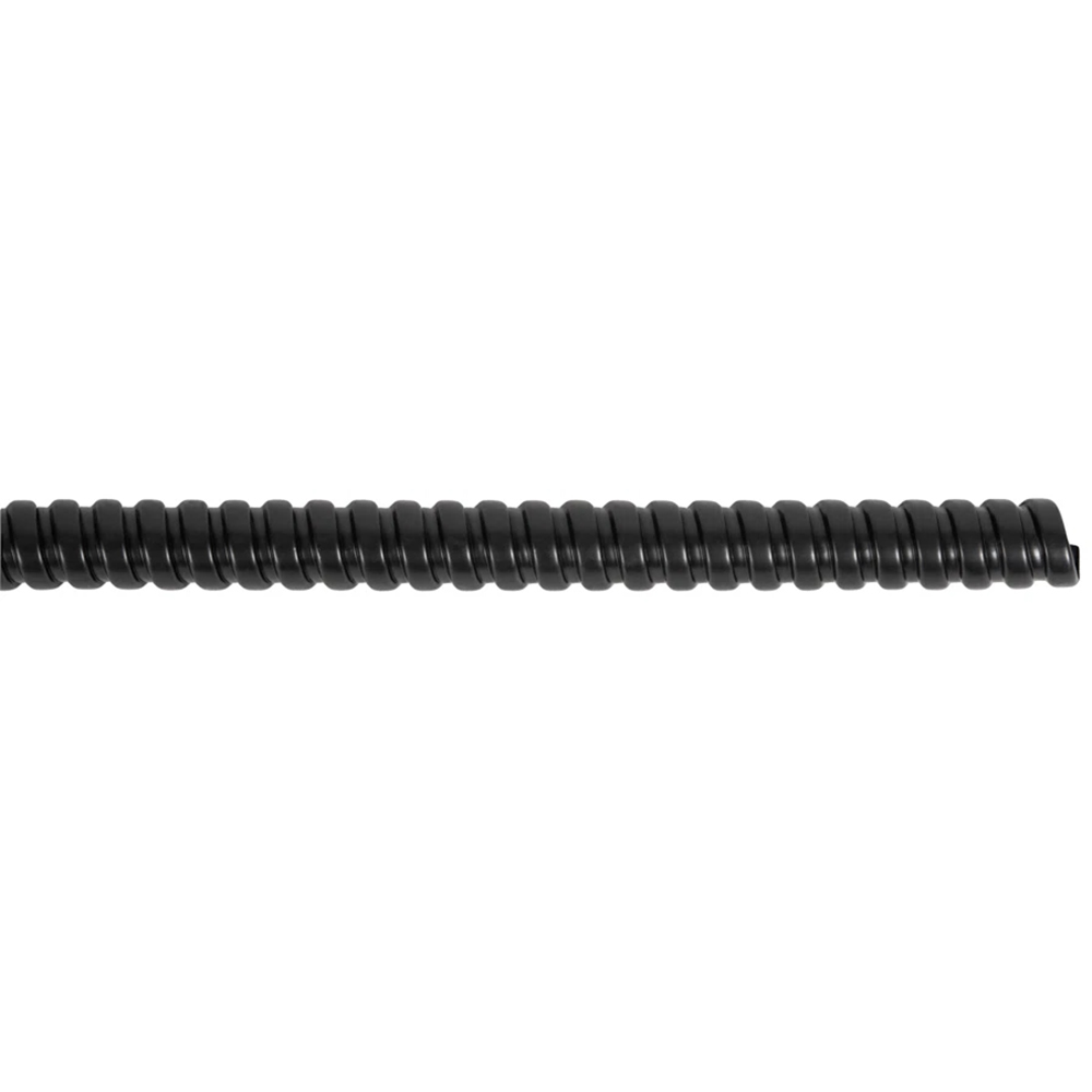 Tub flexibil metalic NOVELITE, PVC, 26mm, 25m, negru