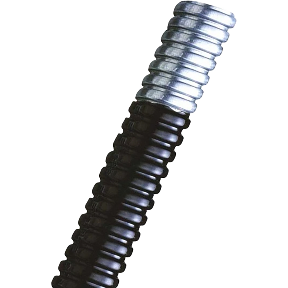 Tub flexibil metalic NOVELITE, PVC, 26mm, 25m, negru