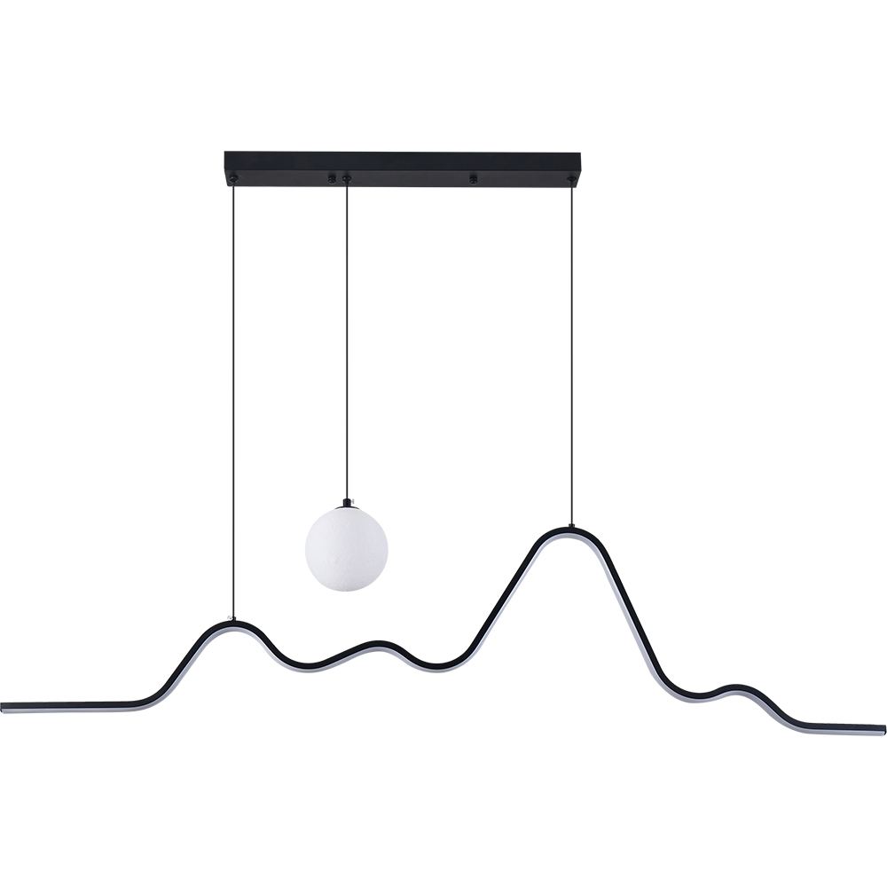 Pendul LED ERSTE Hades, 2380lm, 34W, IP20, negru