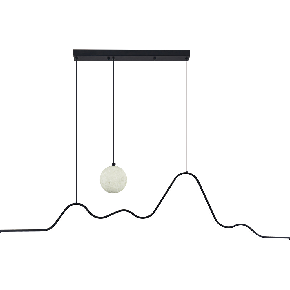 Pendul LED ERSTE Hades, 2380lm, 34W, IP20, negru