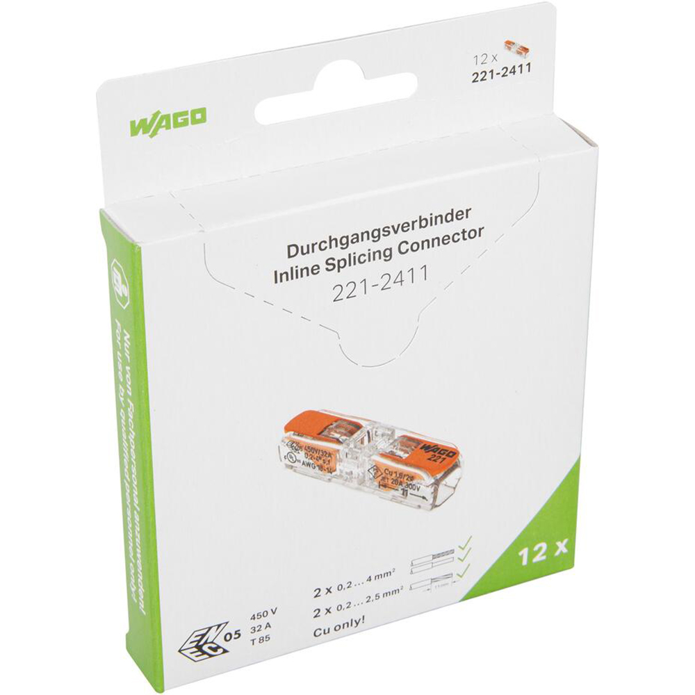 Conector WAGO 221-2411, FY / MYF, 2 fire, max 4mm2, 12 cleme