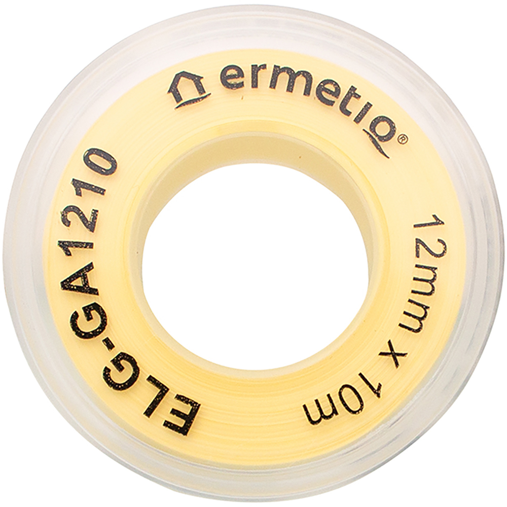 Banda teflon pentru gaz EVERLINE, 12mm x 10m, galben