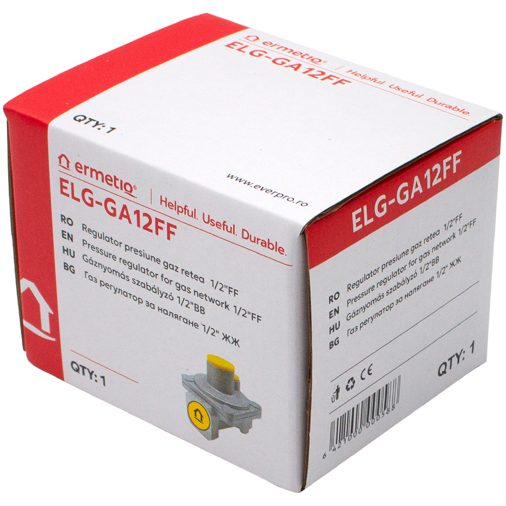 Regulator gaz cu filtru 1/2" FF  Everline