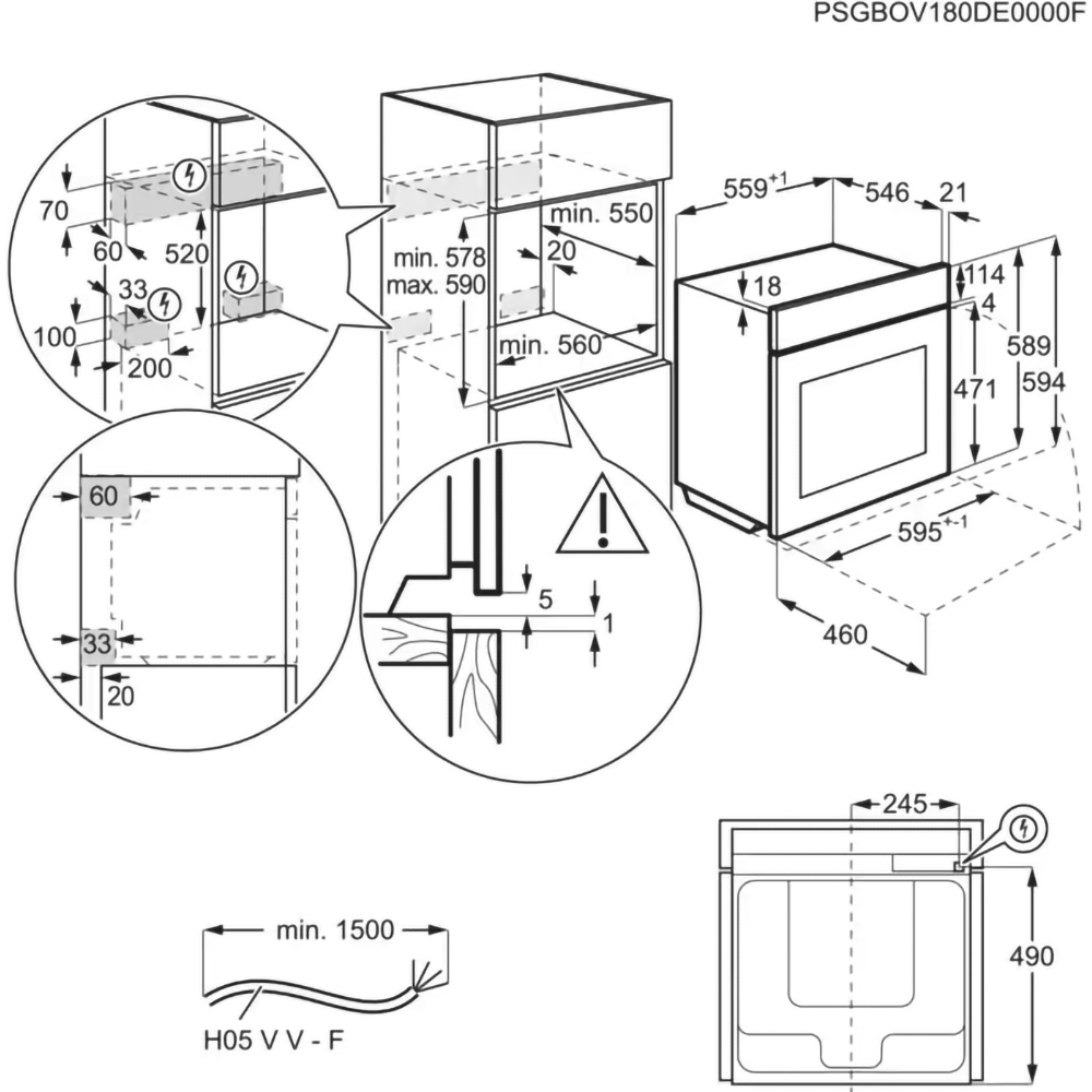 Cuptor incorporabil ELECTROLUX EOB9S3ST, Electric, SteamPro, Autocuratare cu abur, 70 l, Clasa A++, Wi-Fi, negru mat