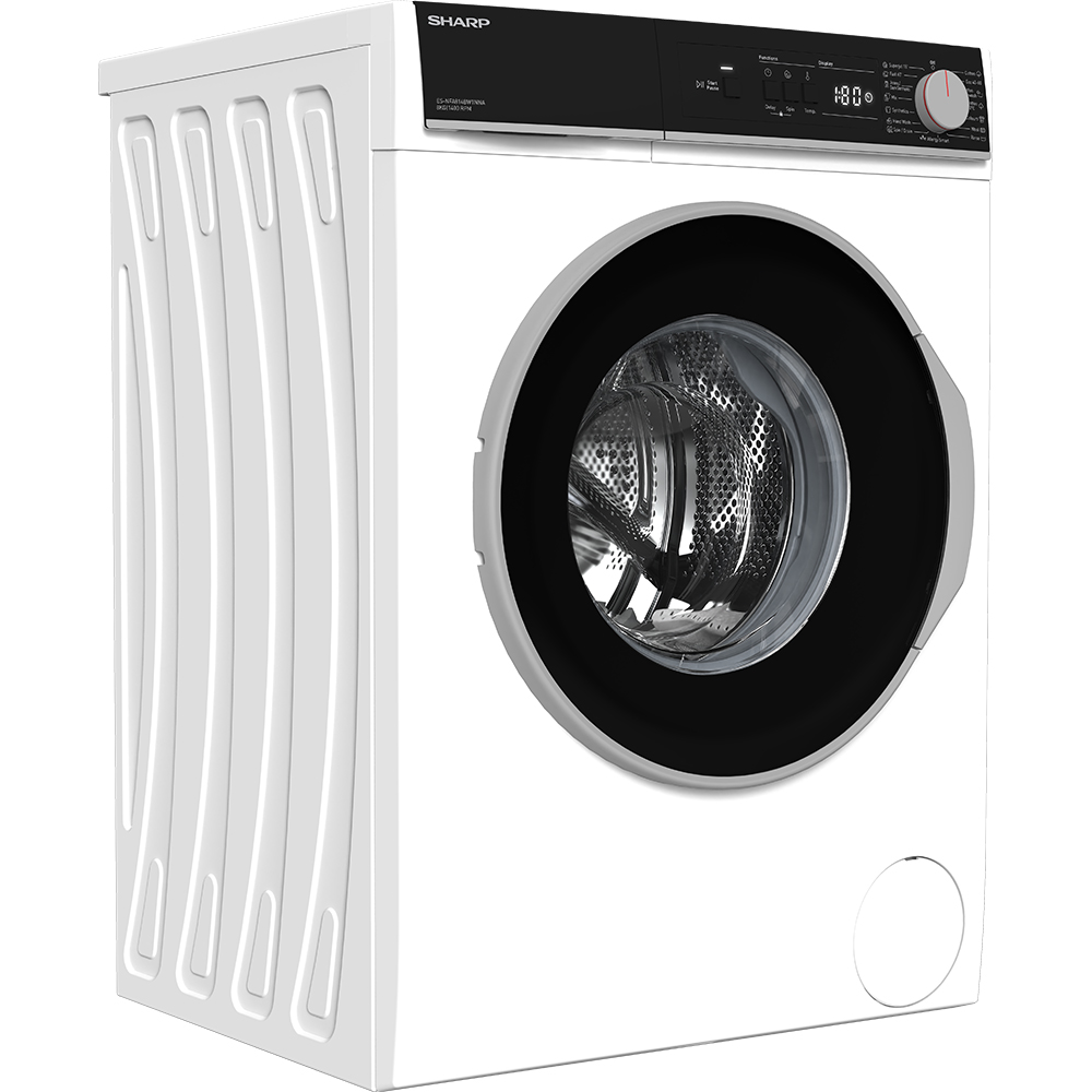 Masina de spalat rufe frontala SHARP ES-NFA814BW1NNA-EE, AllergySmart, 8 kg, 1400rpm, Clasa A, alb