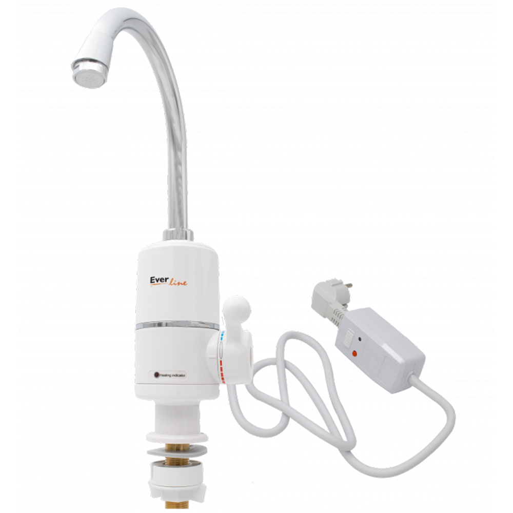 Baterie electric instant apa calda EverLine, 3000W, alb-argintiu