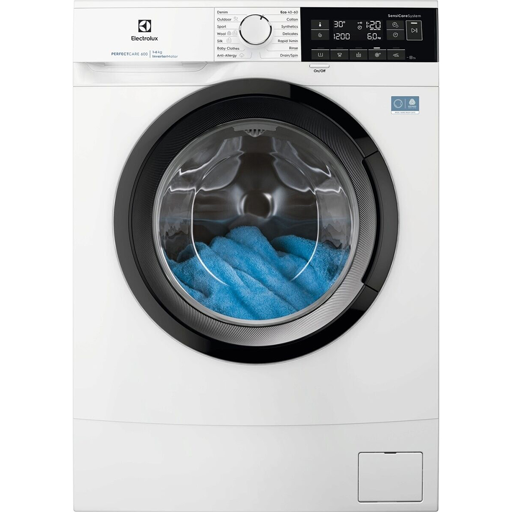 Masina de spalat rufe frontala slim ELECTROLUX PerfectCare600 EWS6326BE, 6 kg, 1200rpm, Clasa A, alb