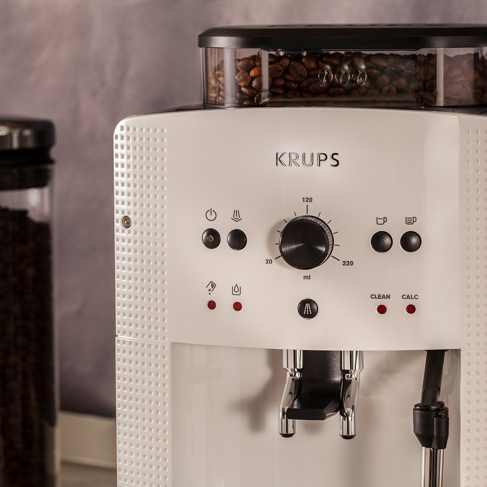 Espressor automat KRUPS Espresseria EA8105, 1.7l, 1450W, 15 bar, alb-negru