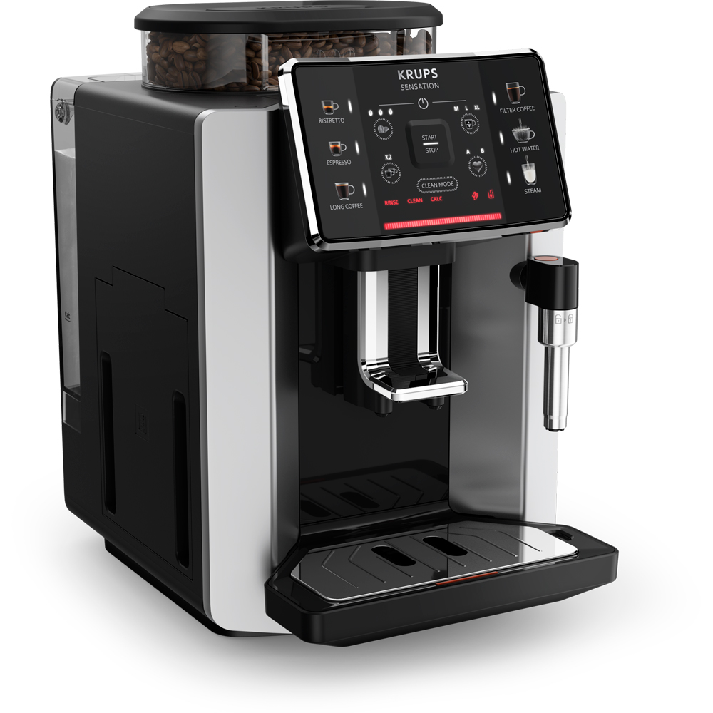 Espressor automat KRUPS Sensation EA910E10, 1.7l, 1450W, 15 bar, argintiu-negru