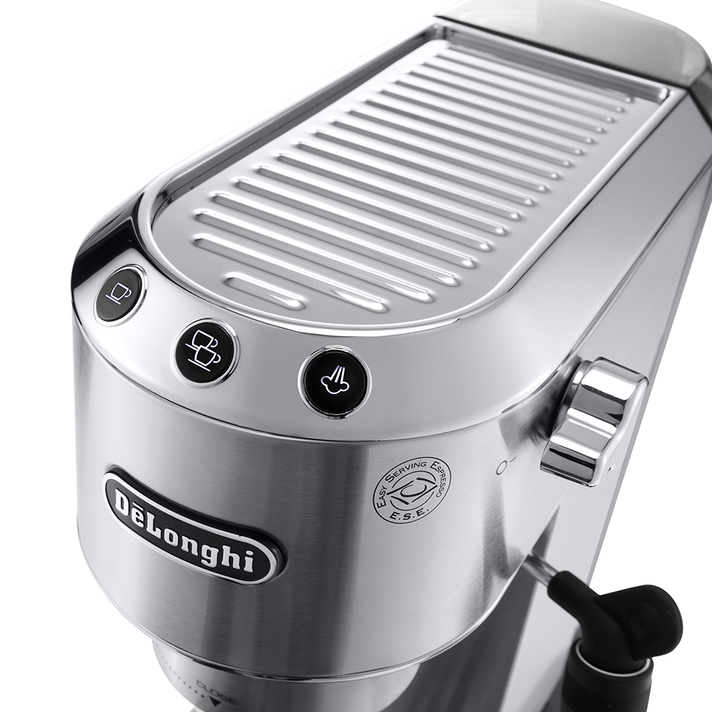Espressor manual DELONGHI Dedica Style EC685.M, 1.1l, 1300W, 15 bar, sistem Cappuccino, argintiu-negru