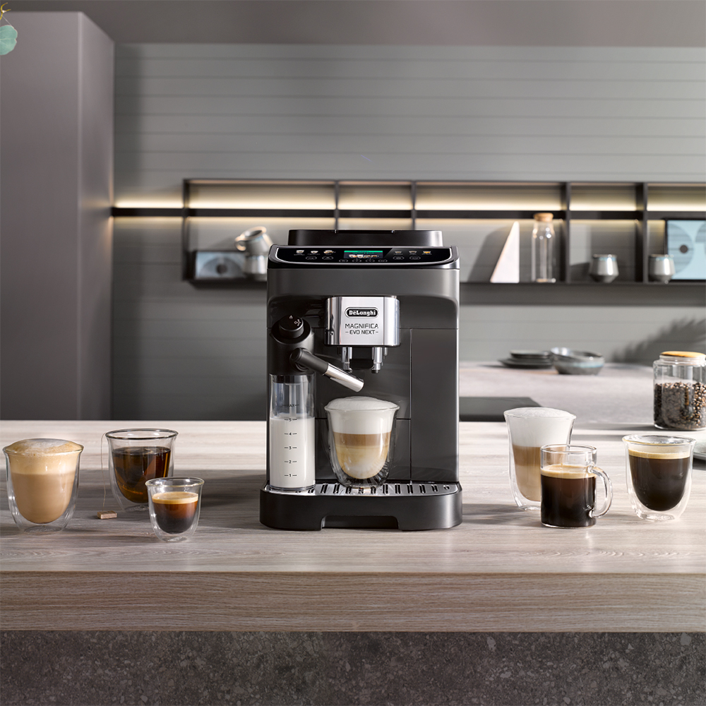 Espressor automat DELONGHI Magnifica Evo Next ECAM310.60.GB, 1.9l, 1450W, 15 bar, gri-negru