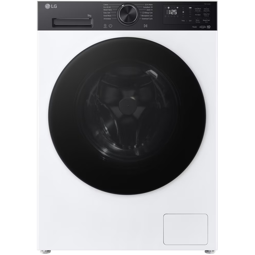 Masina de spalat rufe frontala LG F2X50S9TKB, AI Direct Drive, 9 kg, 1200rpm, Clasa A, alb