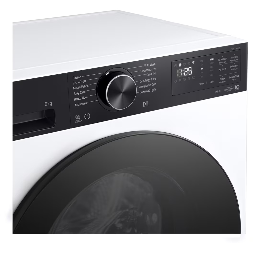 Masina de spalat rufe frontala LG F2X50S9TKB, AI Direct Drive, 9 kg, 1200rpm, Clasa A, alb