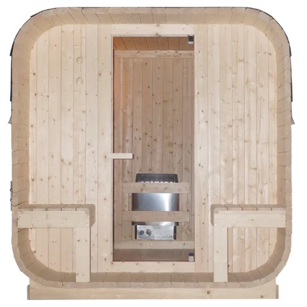 Sauna finlandeza SANOTECHNIK Goteborg, 189 x 220 x 194 cm, 4 persoane, natur