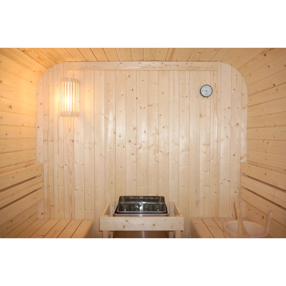 Sauna finlandeza SANOTECHNIK Goteborg, 189 x 220 x 194 cm, 4 persoane, natur