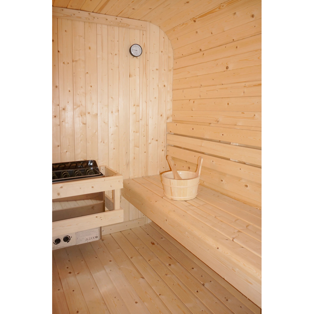 Sauna finlandeza SANOTECHNIK Goteborg, 189 x 220 x 194 cm, 4 persoane, natur