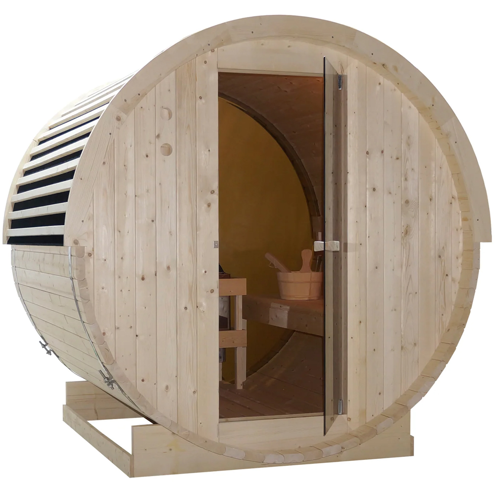 Sauna finlandeza SANOTECHNIK Nyborg M, 195 x 205 x 195 cm, 4 persoane, natur