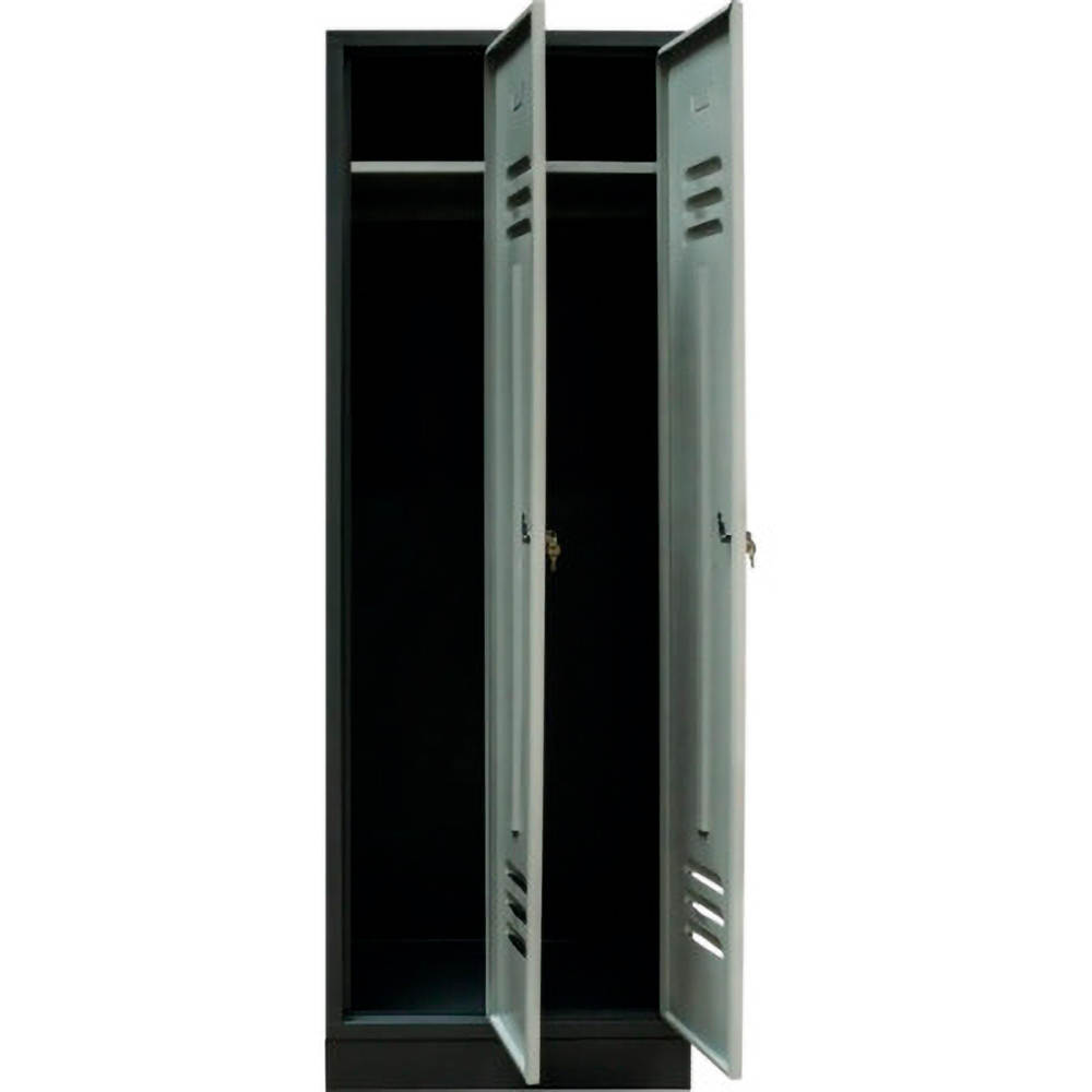 Vestiar MD34, 2 usi, metal, 60 x 45 x 180 cm, gri inchis