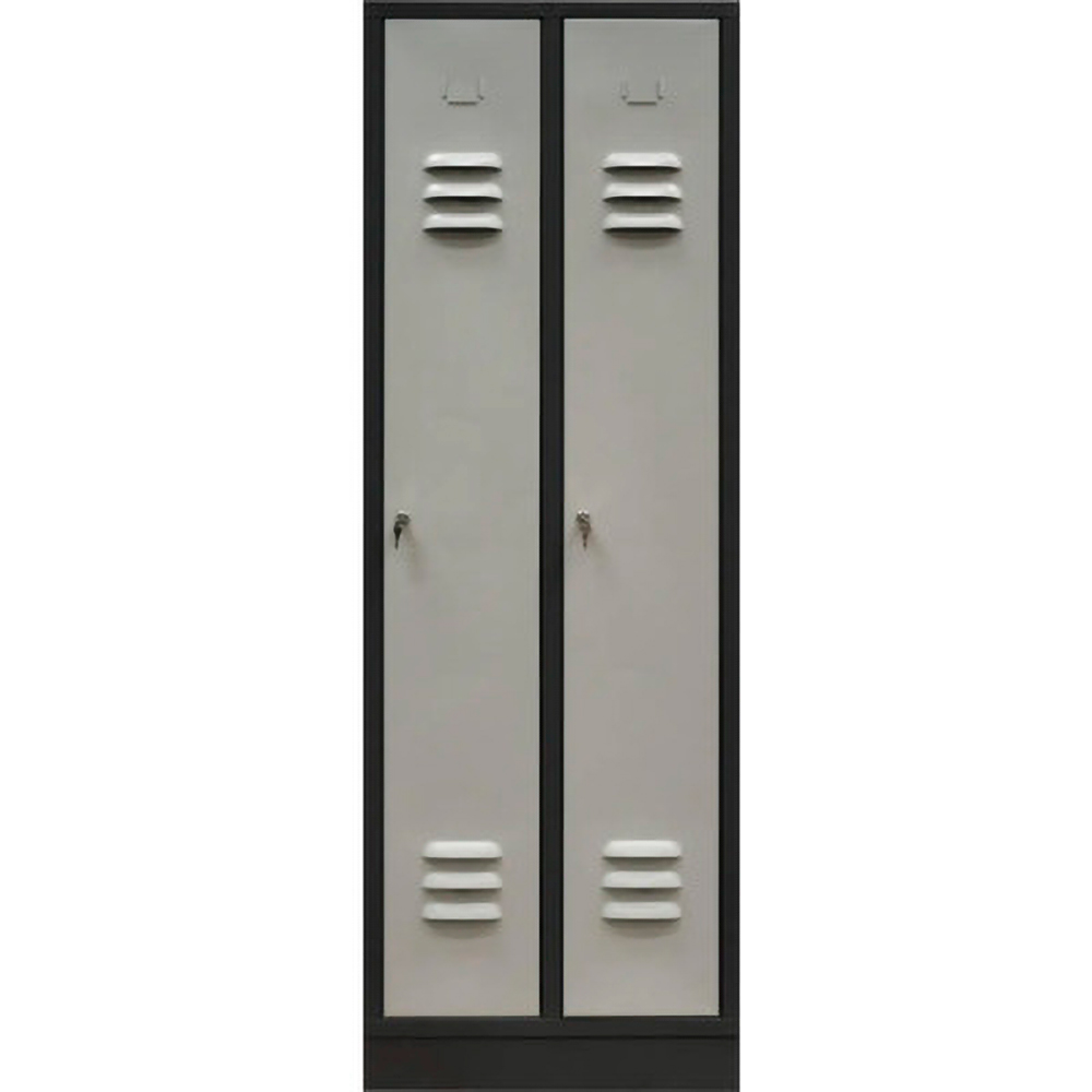 Vestiar MD34, 2 usi, metal, 60 x 45 x 180 cm, gri inchis