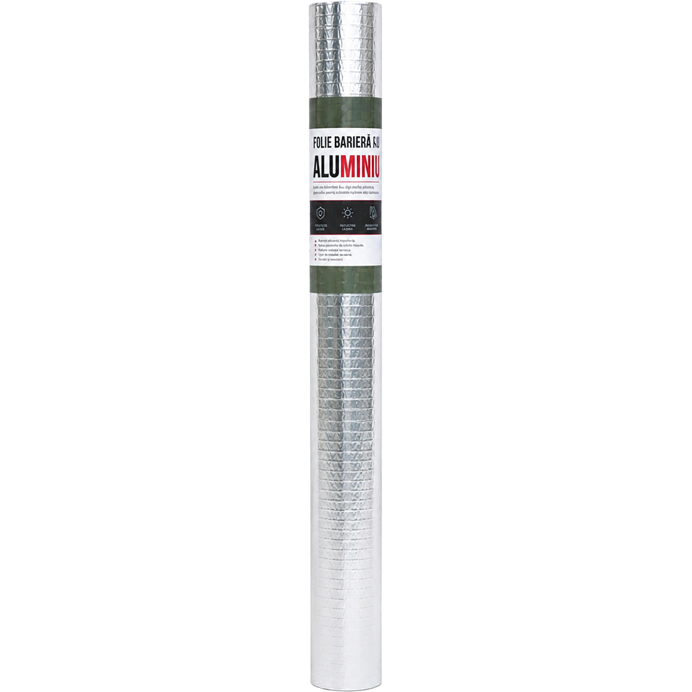 Folie bariera vapori aluminiu, insertie, 55 gr, 50 mp