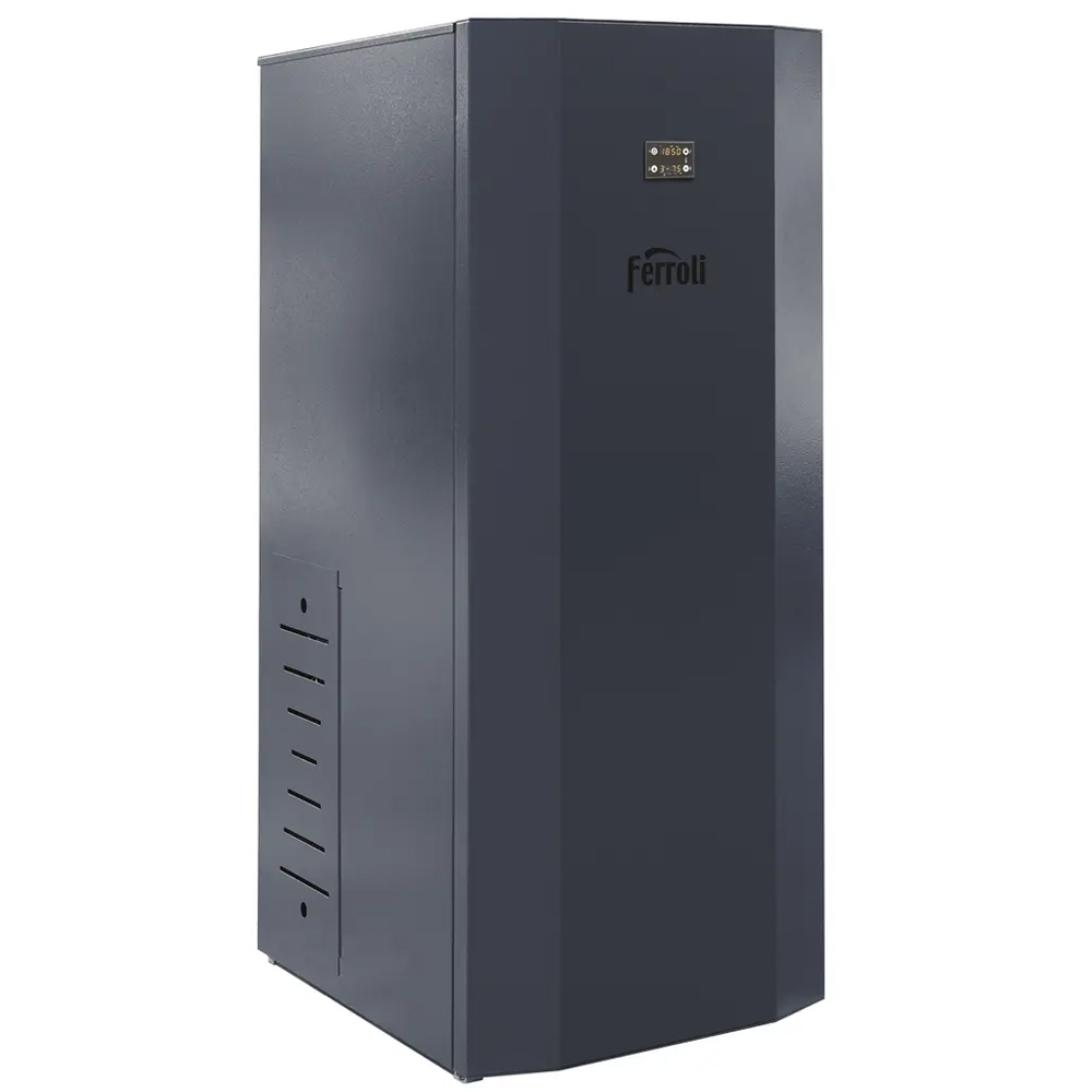 Cazan combutibil solid FERROLI Biopellet Uno, 24 kW, 63 x 84 x 146 cm