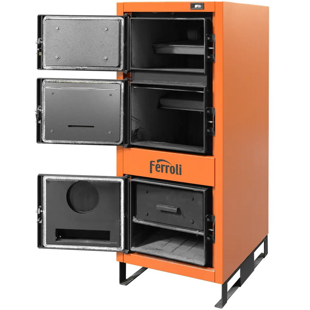 Cazan combutibil solid FERROLI Jar, 25 kW, 46.5 x 96.9 x 129.4 cm