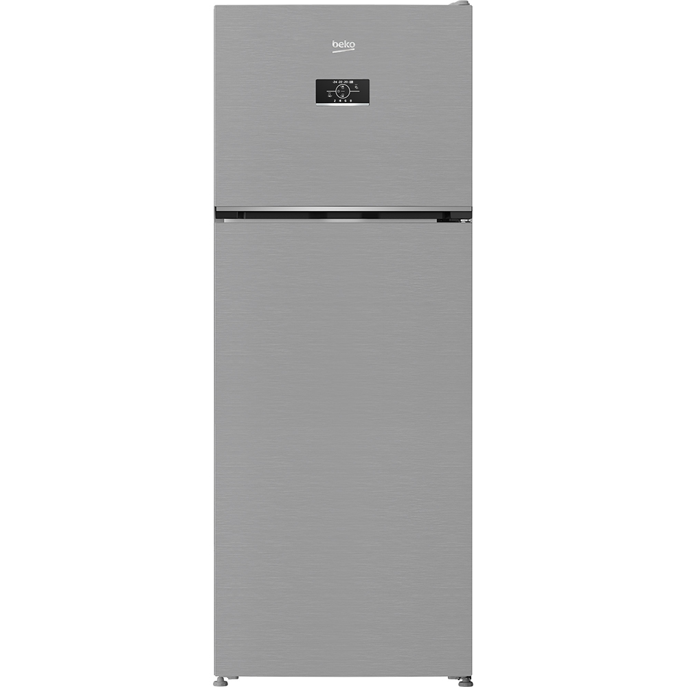 Frigider cu doua usi BEKO B3RDNE504HXB, No Frost, 477 l, H 186.5 cm, Clasa E, argintiu