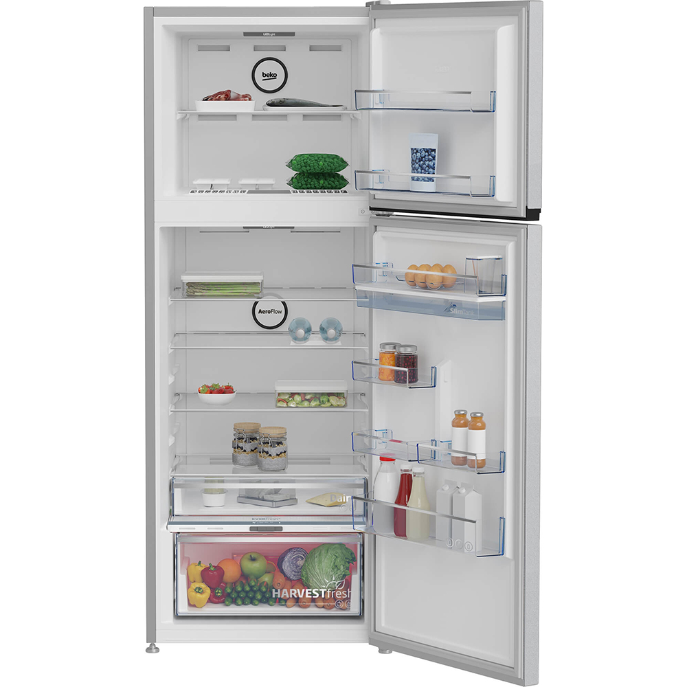 Frigider cu doua usi BEKO B5RDNE504LDM, No Frost, 477 l, H 186 cm, Clasa E, Dozator apa, gri