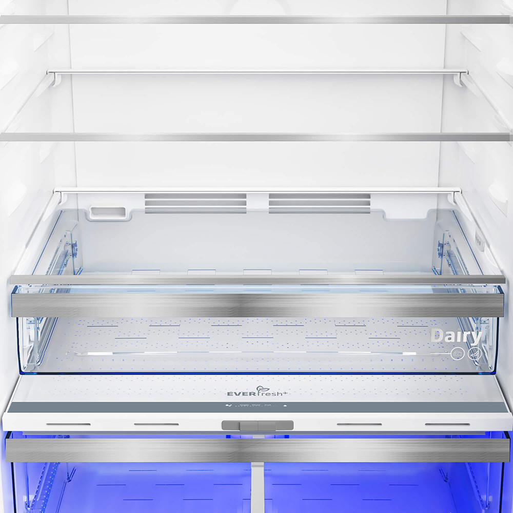 Frigider cu doua usi BEKO B5RDNE594ZXB, No Frost, 557 l, H 186 cm, Clasa E, inox