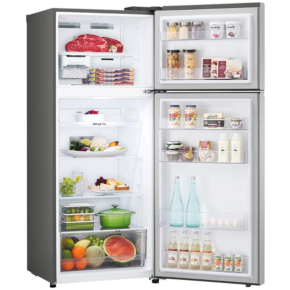 Frigider cu doua usi LG GTBV36PZGKD, No Frost, 395 l, H 176 cm, Clasa E, argintiu