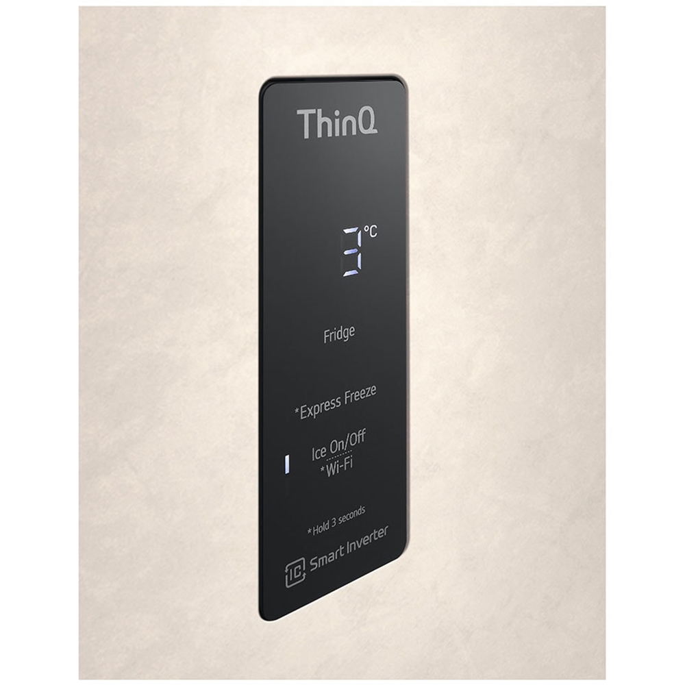 Frigider cu doua usi LG GTBV44SEBKD, No Frost, 461 l, H 185 cm, Clasa E, Wi-Fi, bej