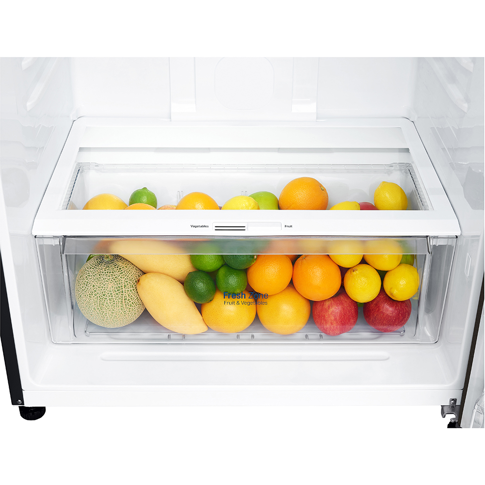 Frigider cu doua usi LG GTF744BLPED, No Frost, 509 l, H 180 cm, Clasa E, Dozator apa, negru