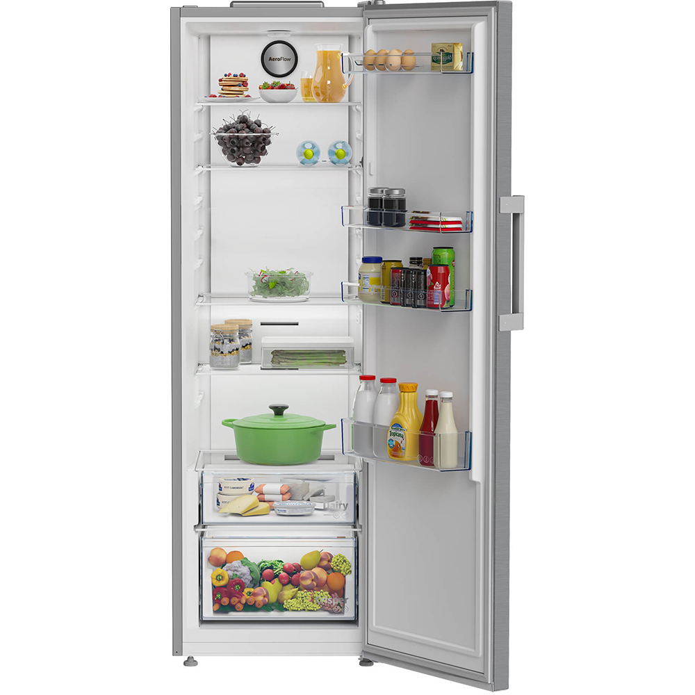 Frigider cu o usa BEKO B1RMLNE444XB, No Frost, 365 l, H 186.5 cm, Clasa E, argintiu