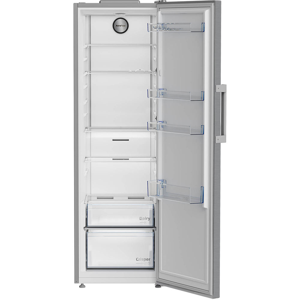 Frigider cu o usa BEKO B1RMLNE444XB, No Frost, 365 l, H 186.5 cm, Clasa E, argintiu