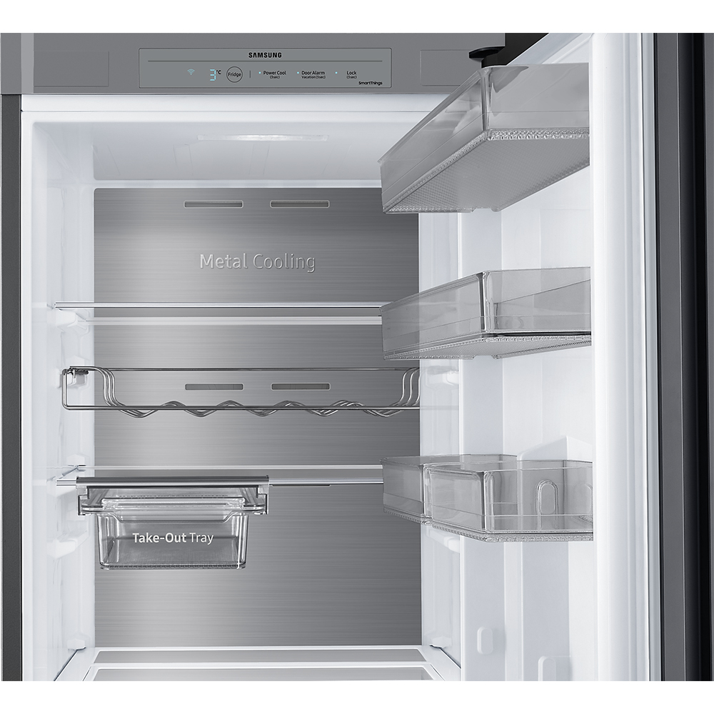 Frigider cu o usa SAMSUNG RR39C76C322/EF, Bespoke, No Frost, 387 l, H 186 cm, Clasa E, All-Around Cooling, negru