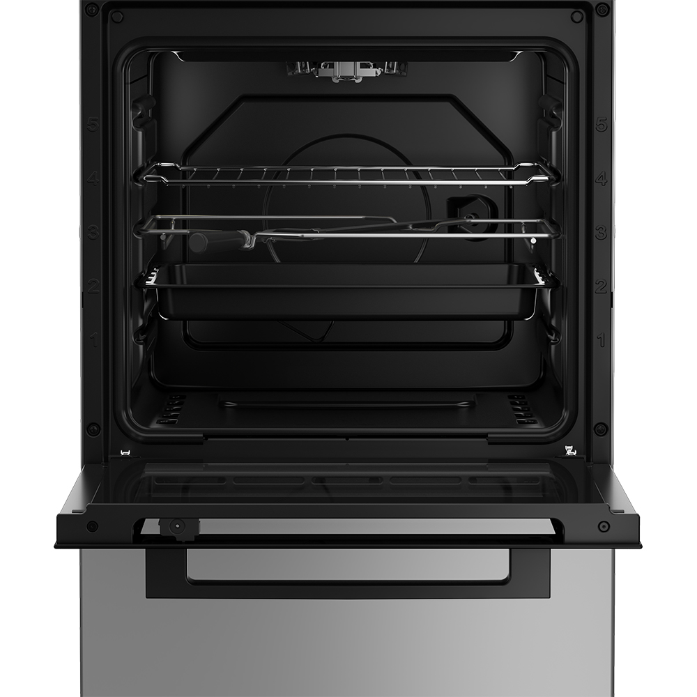 Aragaz BEKO FSGT52110DXON, 4 arzatoare, Gaz, L 50 cm, Grill, Rotisor, inox