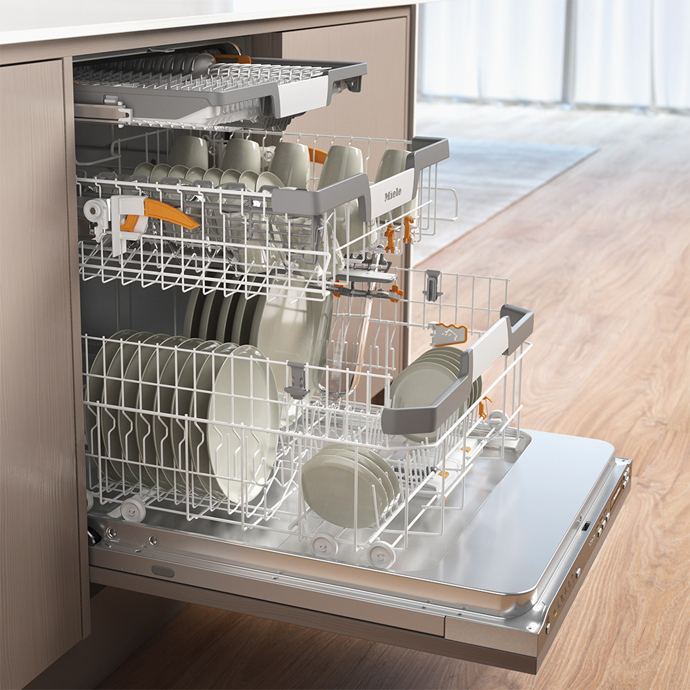 Masina de spalat vase incorporabila MIELE G 7380 SCVi FF, 14 seturi, 5 programe, 60 cm, Clasa A, panou comanda inox