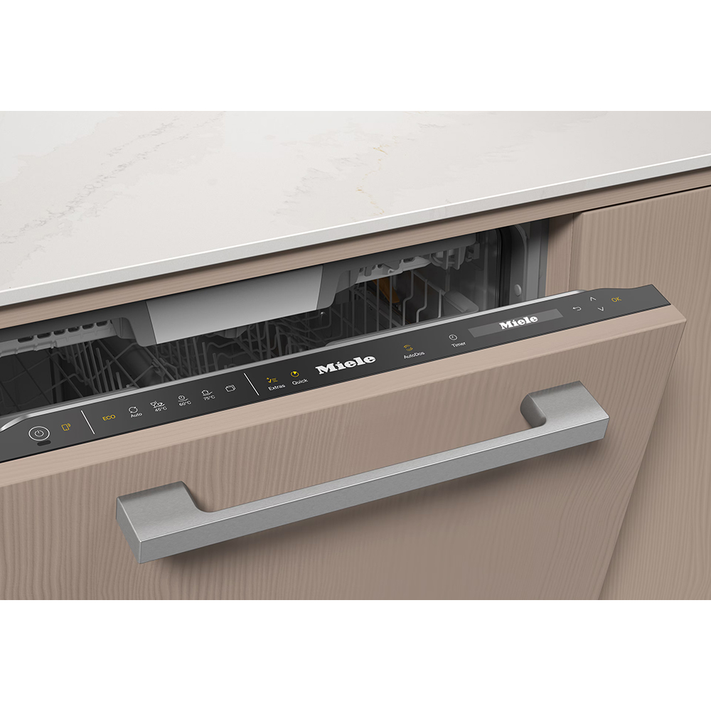 Masina de spalat vase incorporabila MIELE G 7651 SCVi AutoDos, 14 seturi, 5 programe, 60 cm, Clasa A, panou comanda negru