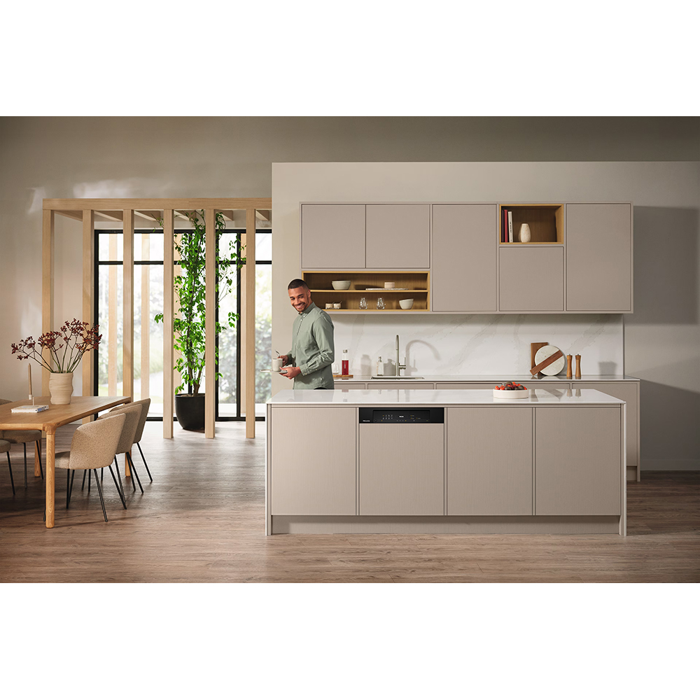 Masina de spalat vase semi-incorporabila MIELE G 7710 SCi AutoDos, 14 seturi, 7 programe, 60 cm, Clasa A, negru