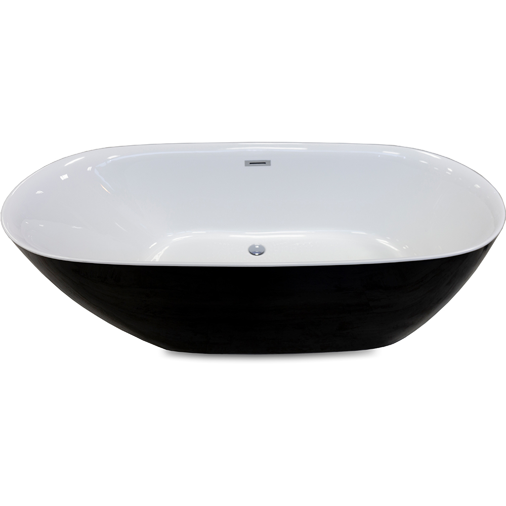 Cada baie freestanding SANOTECHNIK Sidney G9036, acril, 170 x 75 x 60 cm, negru