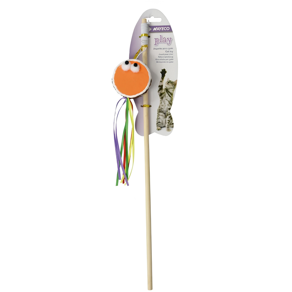 Jucarie pentru pisici NAYECO Bagheta Happy, 40 cm, multicolor