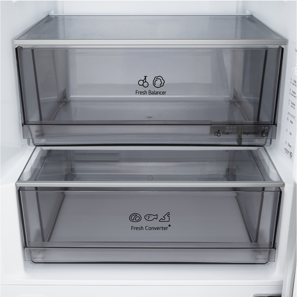 Combina frigorifica LG GBBS322APY, No Frost, 375 l, H 203 cm, Clasa A, ThinQ, argintiu
