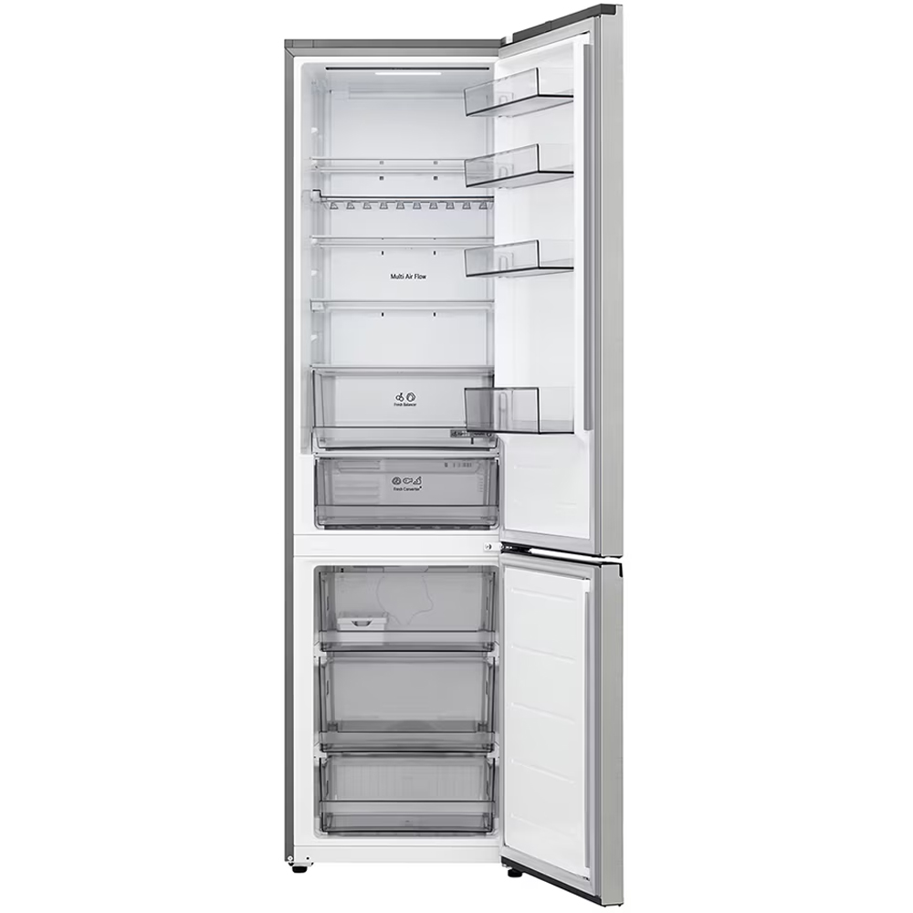 Combina frigorifica LG GBBS322CPY, No Frost, 375 l, H 203 cm, Clasa C, ThinQ, argintiu