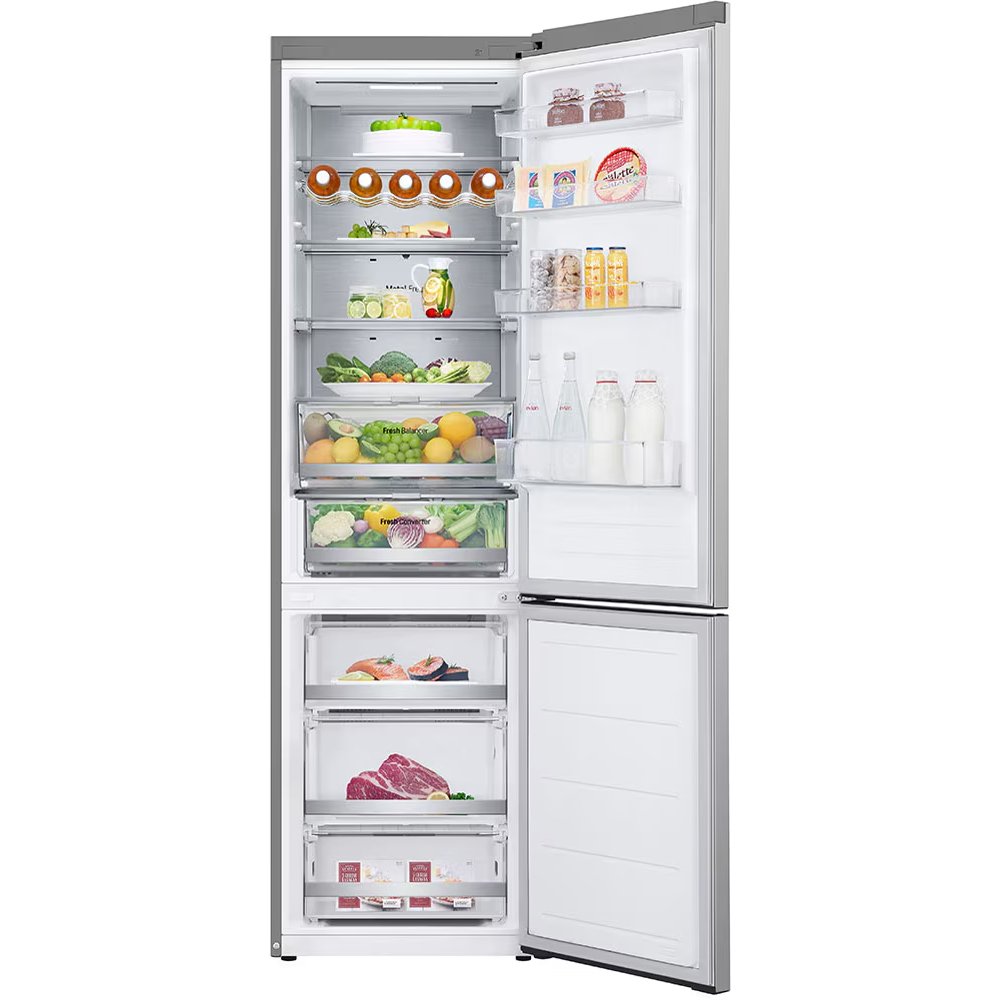 Combina frigorifica LG GBBS727CPY, No Frost, 375 l, H 203 cm, Clasa C, ThinQ, argintiu