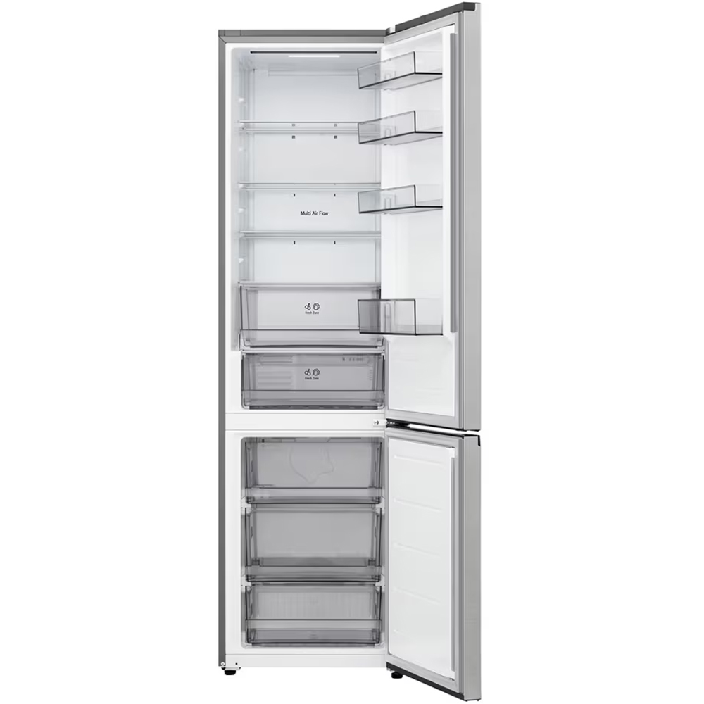 Combina frigorifica LG GBBSJ21DPY, No Frost, 375 l, H 203 cm, Clasa D, ThinQ, argintiu