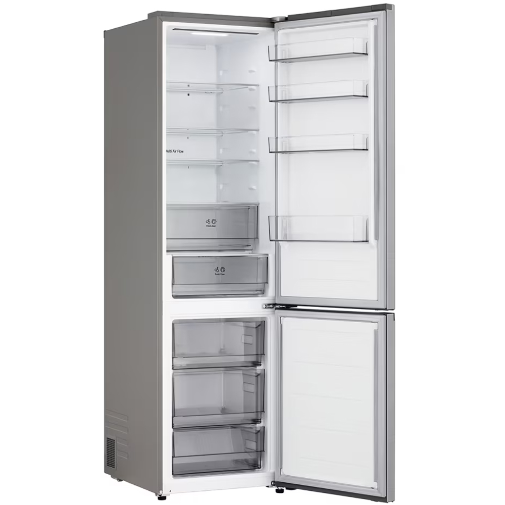 Combina frigorifica LG GBBSJ21DPY, No Frost, 375 l, H 203 cm, Clasa D, ThinQ, argintiu